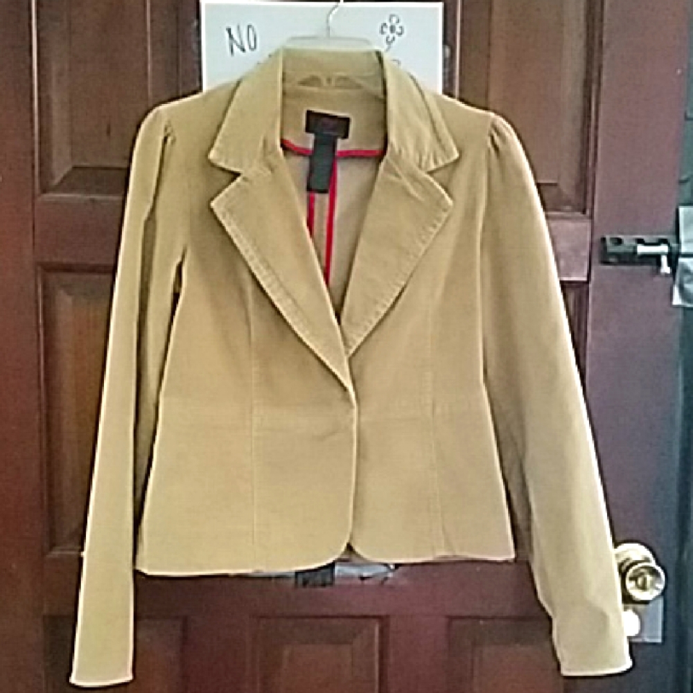 True Meaning Women's Tan Blazer, Size:8